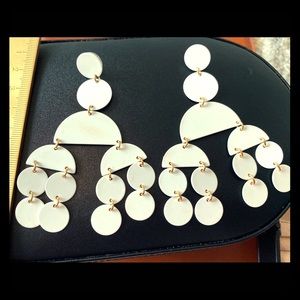 J. Crew White Chandelier Earring